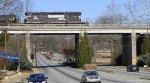 NS 3309 / SD40-2 Highhood pulling a mixed freight train over US Hwy 176